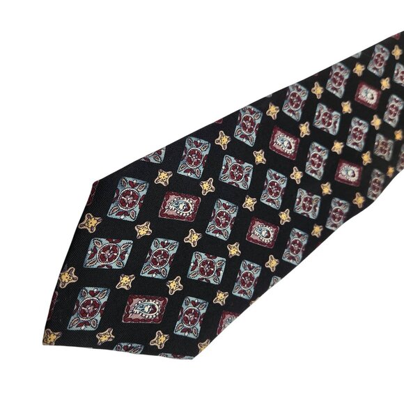 Ralph Lauren Chaps Tie Lot of 2 Men’s Classic Red Blue Geometric 100% Silk USA - Picture 3 of 9